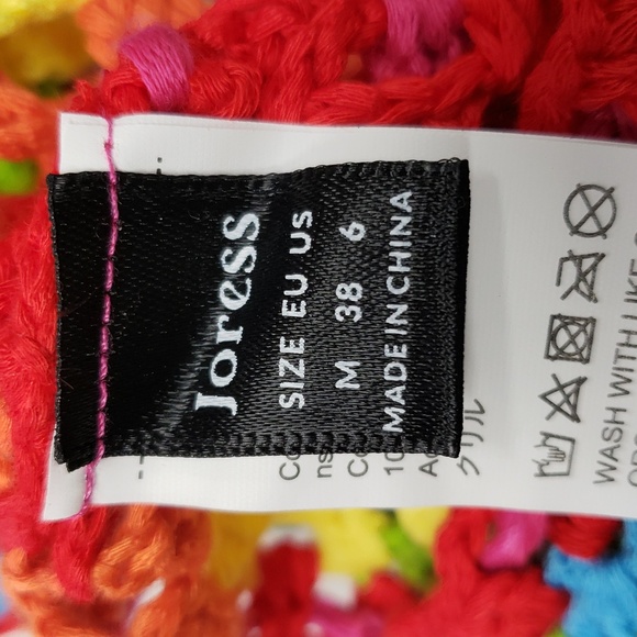 Color Block Open Knit Tassel Tie Backless Knot Waist Cami Romper Women's Size 6 - Picture 8 of 13